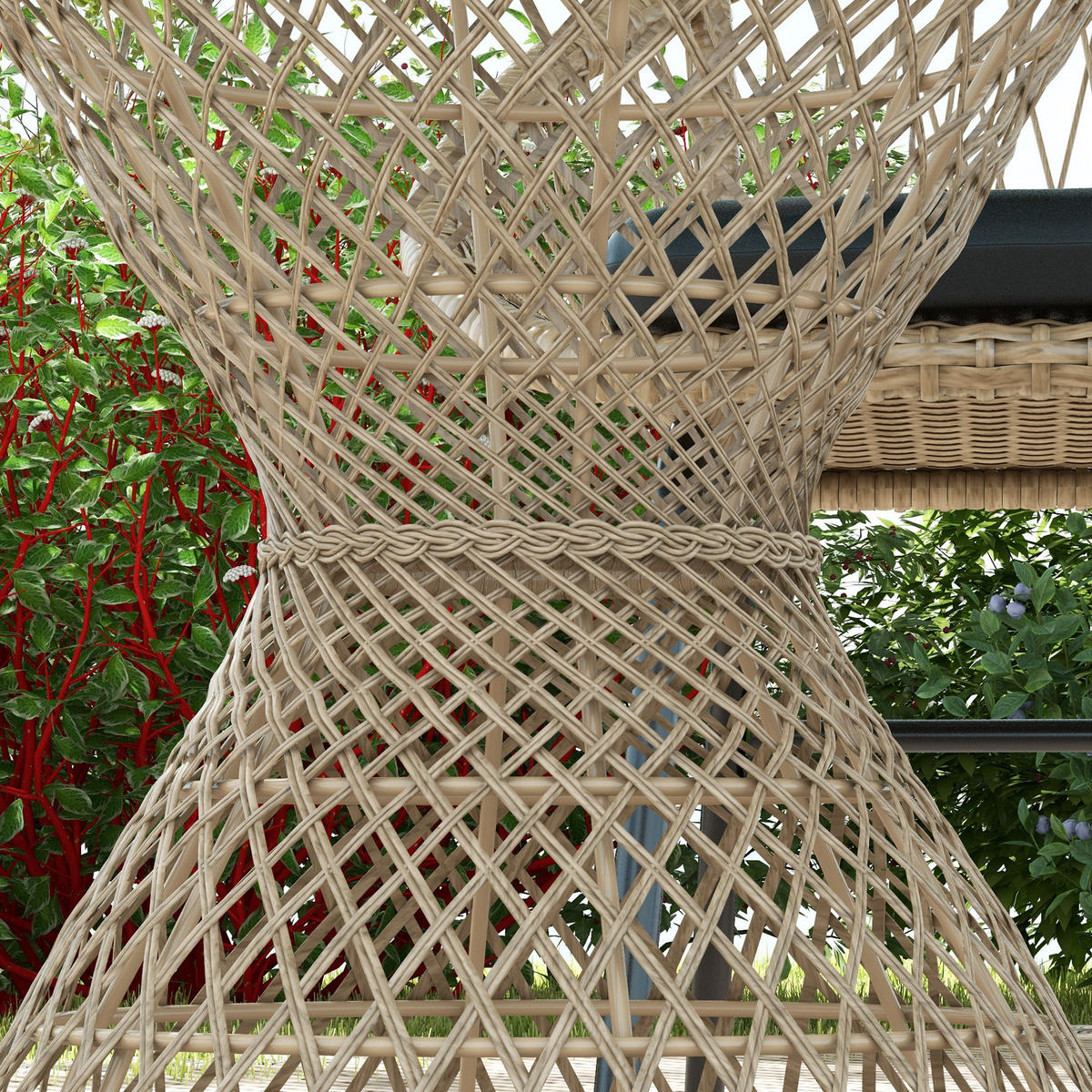 GARTENTISCH, Braun, Stahl, PE Rattan - Braun, Kunststoff (45/45/52cm) - Outsunny