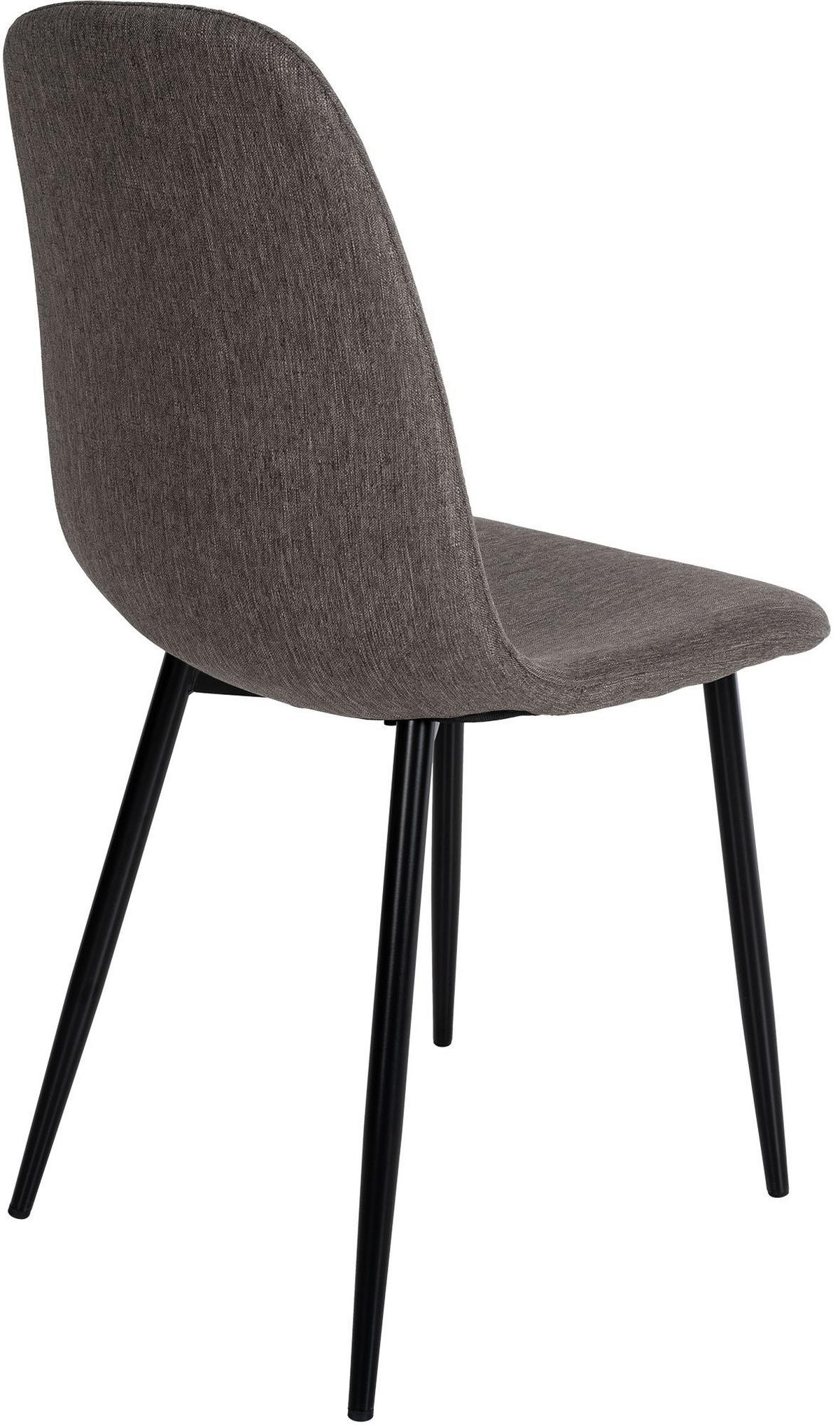 STUHL Stoff Taupe - Taupe/Schwarz, Textil/Metall (44/88/51cm) - CLP