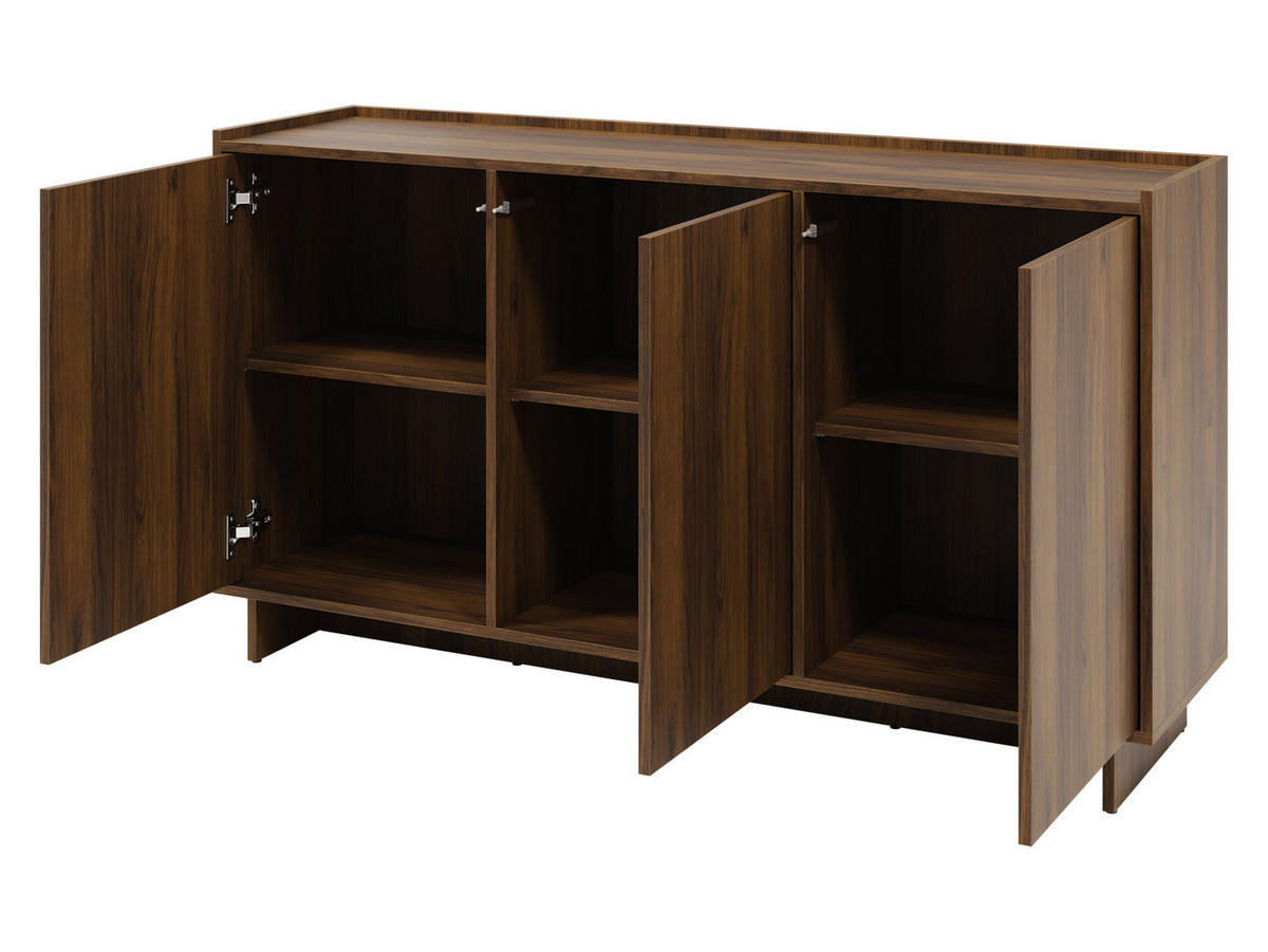 SIDEBOARD Yasumi K147 - Kaschmir/Schwarz, Holzwerkstoff/Kunststoff (147/82/39cm) - MIRJAN24