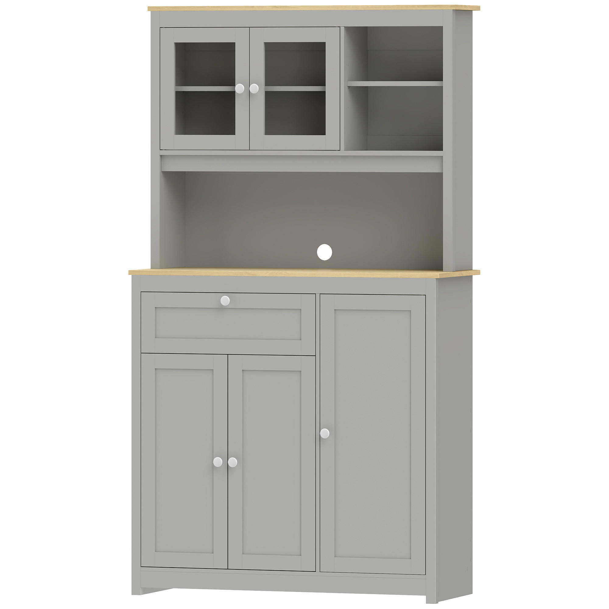Homcom Küchenschrank Grau 40x180x100 cm