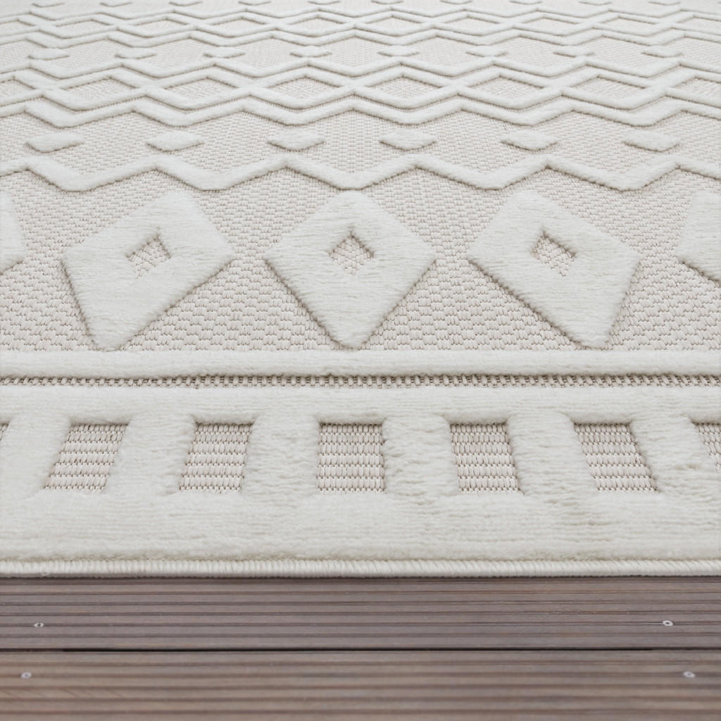 Thumbnail - Paco Home Outdoorteppich, Creme, Textil, Rechteckig, 140x200 cm, strapazierfähig, für Fußbodenheizung geeignet, Teppiche...