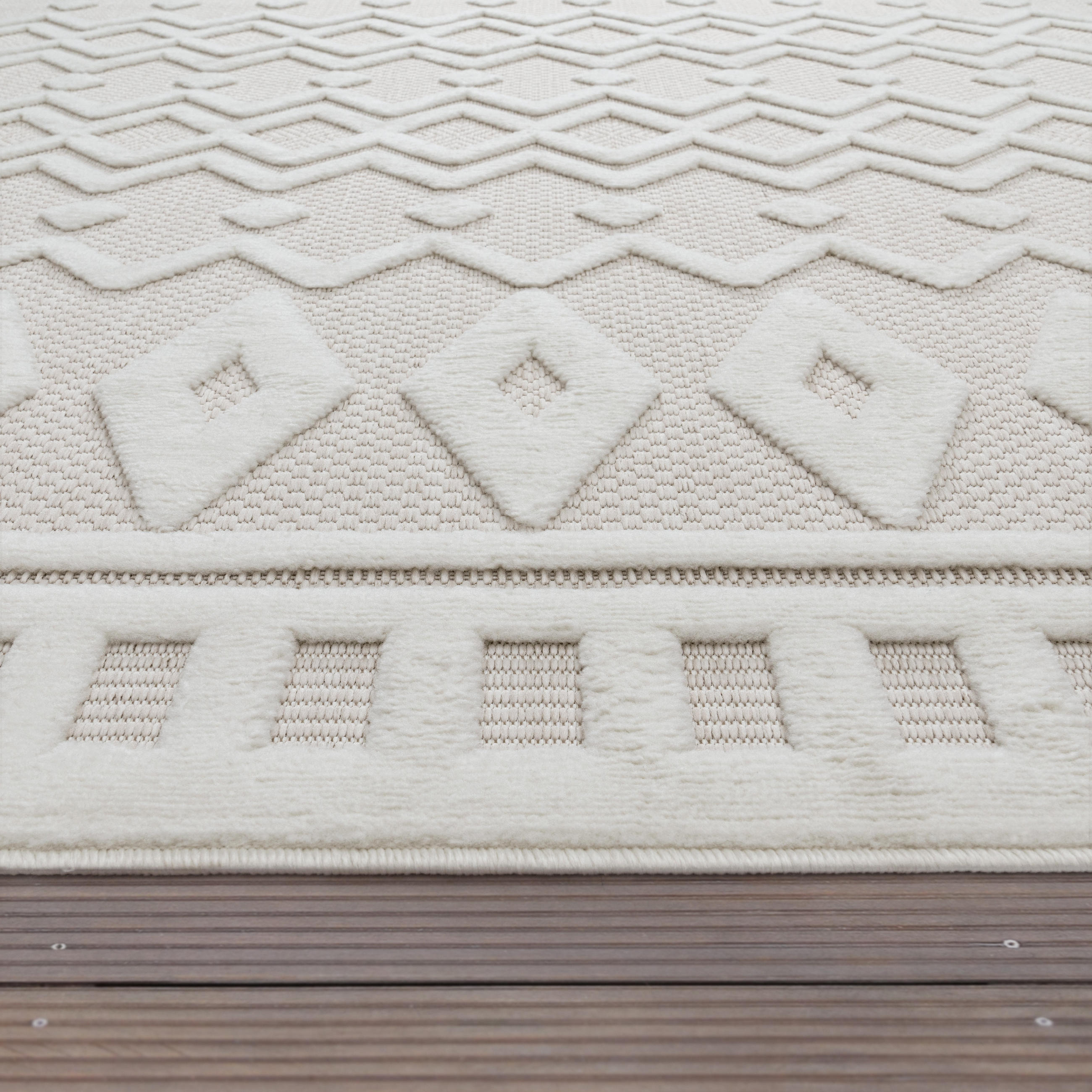 Thumbnail - Paco Home Outdoorteppich, Creme, Textil, Rechteckig, 80x250 cm, strapazierfähig, für Fußbodenheizung geeignet, Teppiche ...