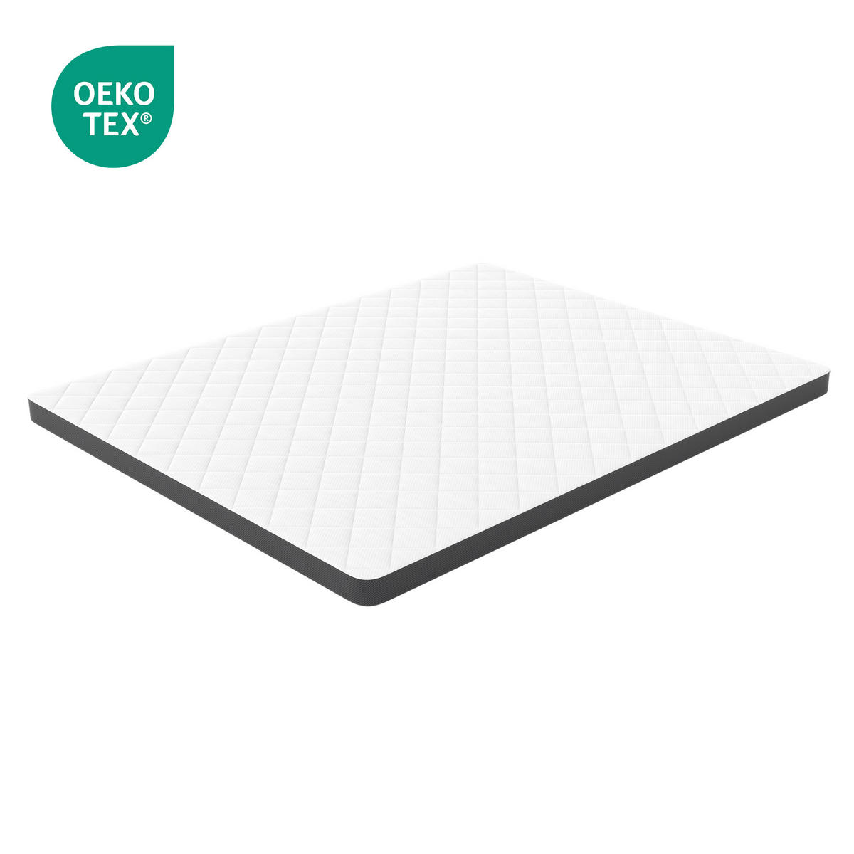 KOMFORTSCHAUMMATRATZE 120/200 cm H3, 7 cm hoch, 7 Zonen, profilierter Schaum - Grau, Textil (120/200cm)