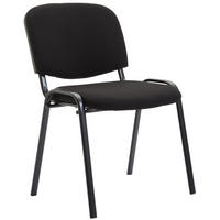 BESUCHERSTUHL Stoff Schwarz - Schwarz, Textil/Metall (53/83/53cm) - CLP