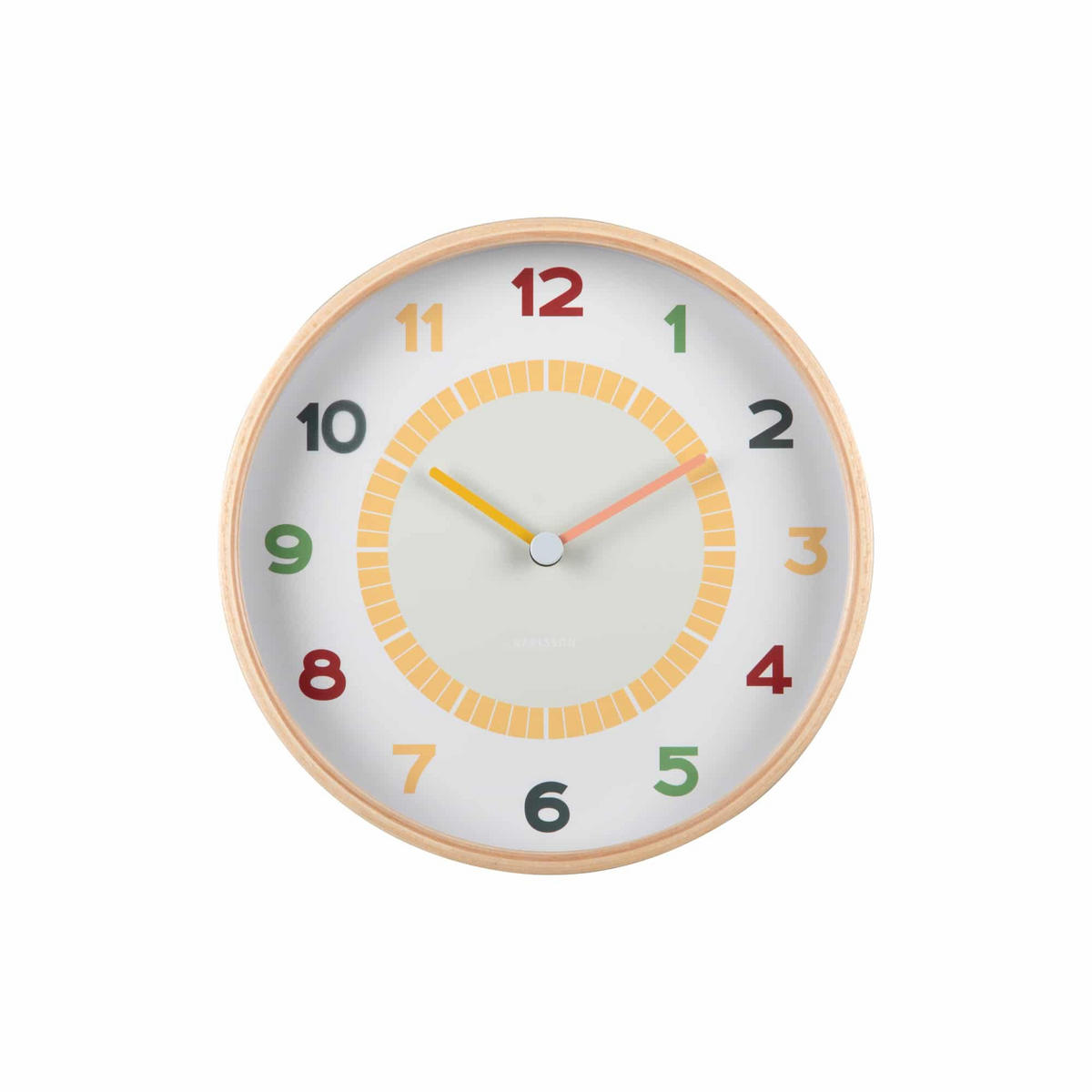 WANDUHR Chico Ø25 cm - Multicolor, Holz (25/25/4.5cm) - Karlsson