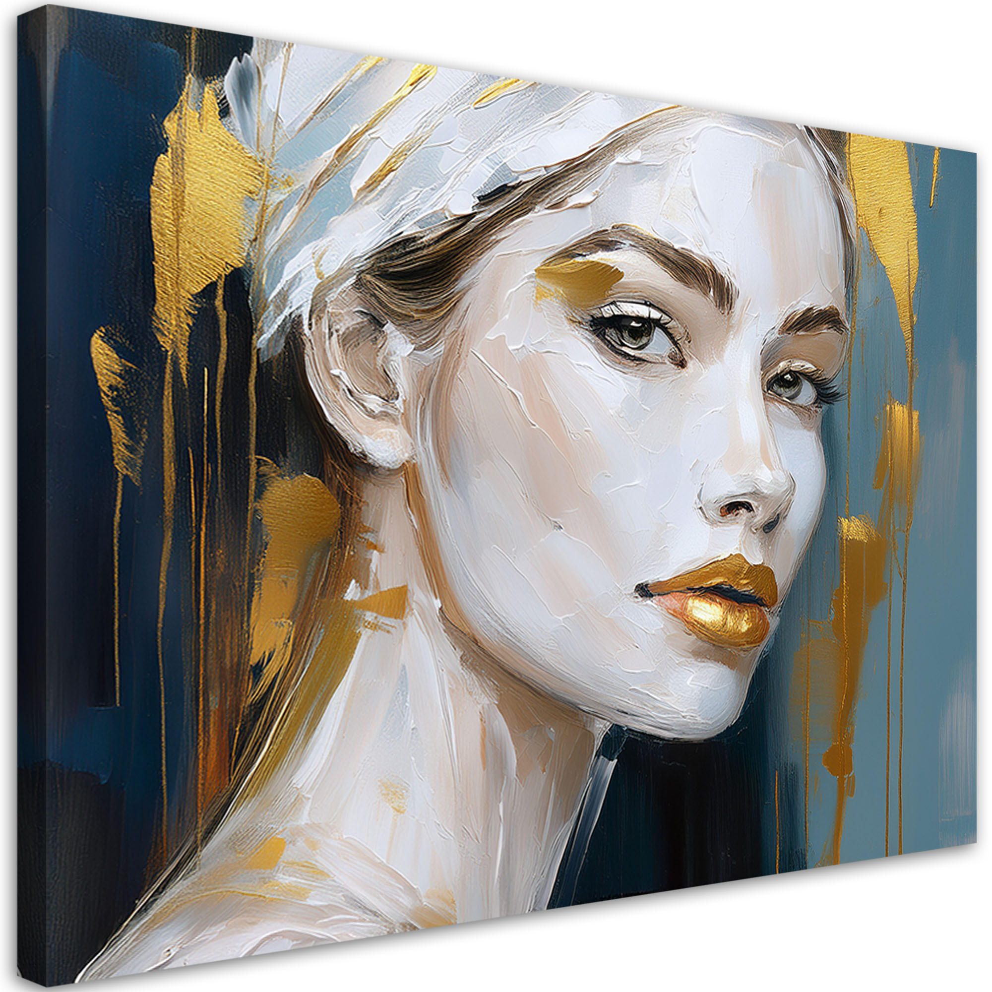 Feeby Leinwandbild Gold 60x40 cm
