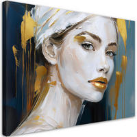 LEINWANDBILD Menschen & Charaktere 120x80cm - Goldfarben, Textil (120/80cm) - Feeby