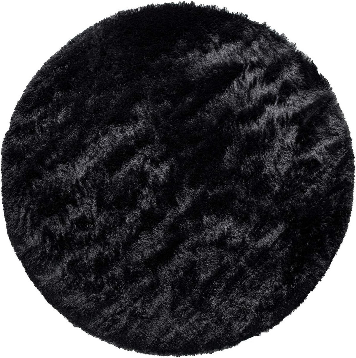 HOCHFLORTEPPICH 80/80 cm Silky 591 - Schwarz, Textil (80/80cm) - Paco Home