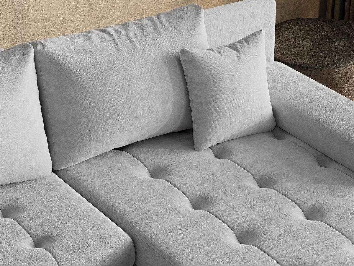 ECKSOFA Sonia Grau - Silberfarben/Grau, Holz/Textil (310/210cm) - Graingold