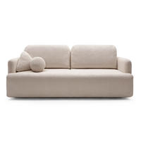 SCHLAFSOFA Lambina Beige Boucle - Beige/Schwarz, Kunststoff/Textil (227/92/104cm) - Selsey