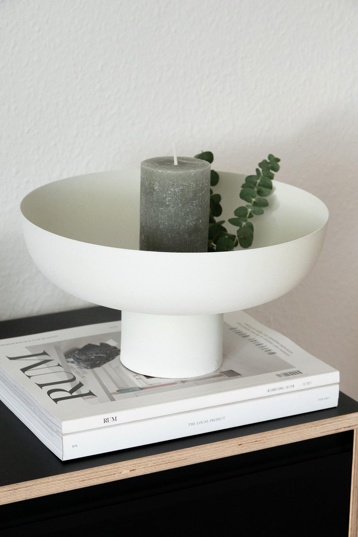 DEKOSCHALE Janna in Weiß Ø30 cm - Weiß, Metall (16cm) - LaLe Living