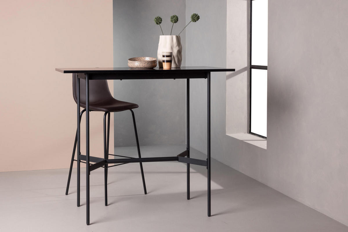 STANDREGAL RAX Schwarz 60x120x105 cm - Schwarz, Holzwerkstoff (60/105/120cm) - FURNLUX