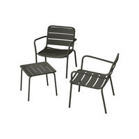 GARTENSITZGRUPPE im Set - 2 -Sitzer - Stahl - anthrazitgrau - MIRMANDE - Anthrazit, Metall - Vente-Unique