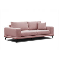 SOFA MEDIOLANE 3-Sitzer, hellrot - Hellrot, Holzwerkstoff/Textil (233/87/96cm) - Courtois Laville