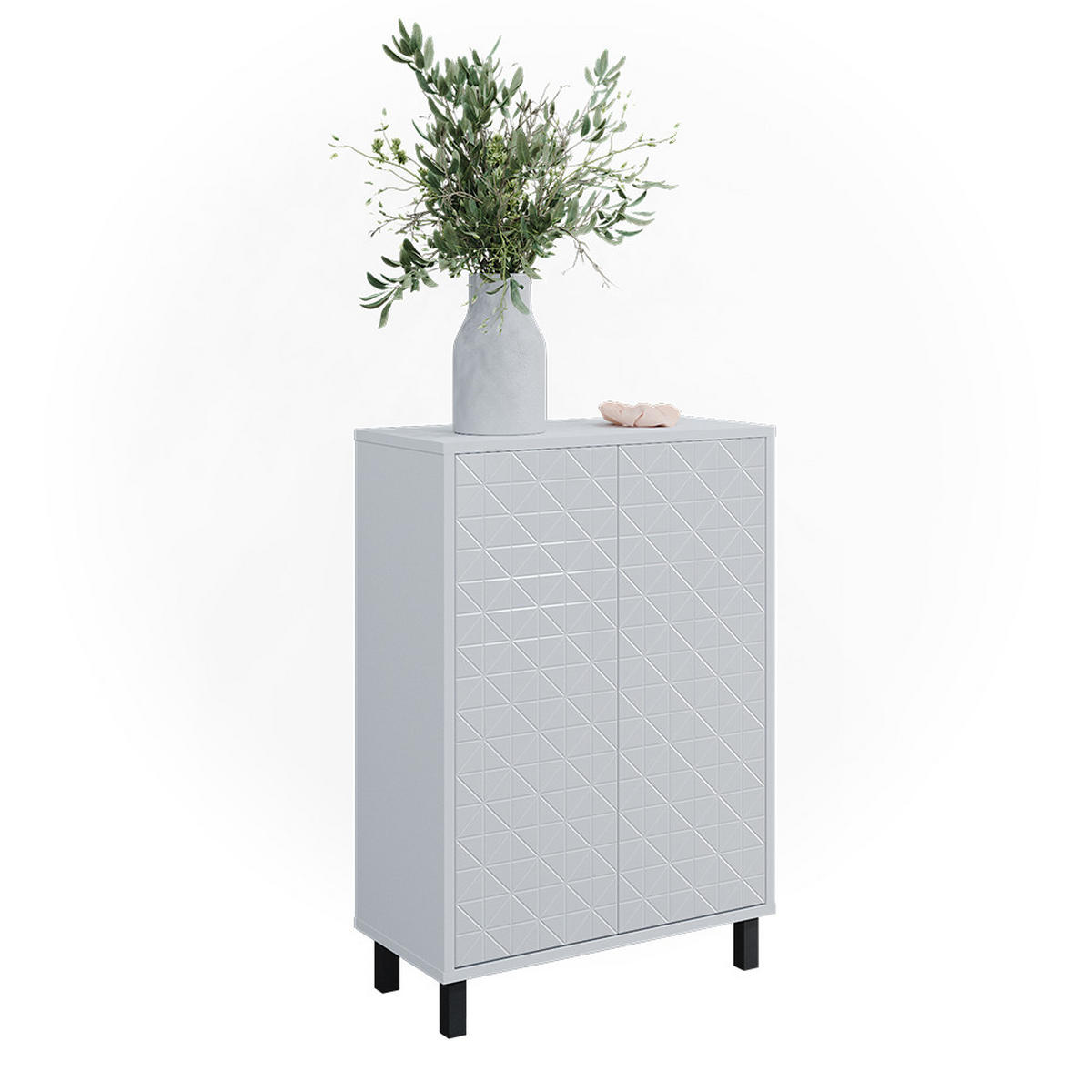 MIDISCHRANK Agasta Weiß 56.2 x 83.2 cm - Weiß, Holzwerkstoff (56.2/83.2/28cm) - Vicco