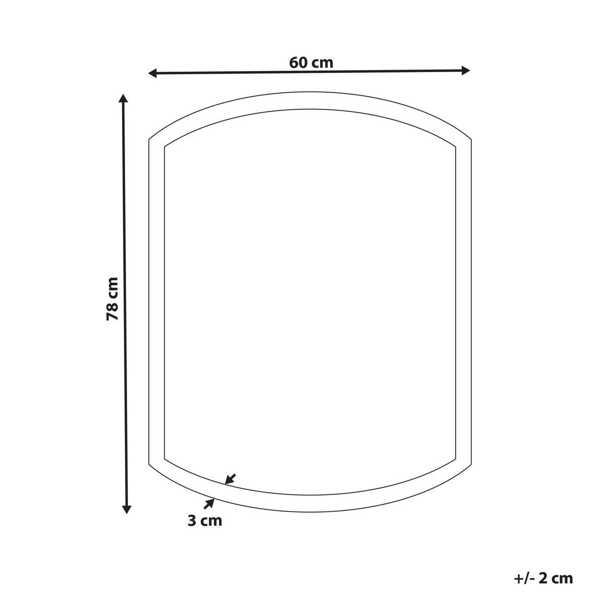 LED-WANDSPIEGEL 78 cm Silber Beziers - Silberfarben, Glas (78/3/58cm) - Beliani