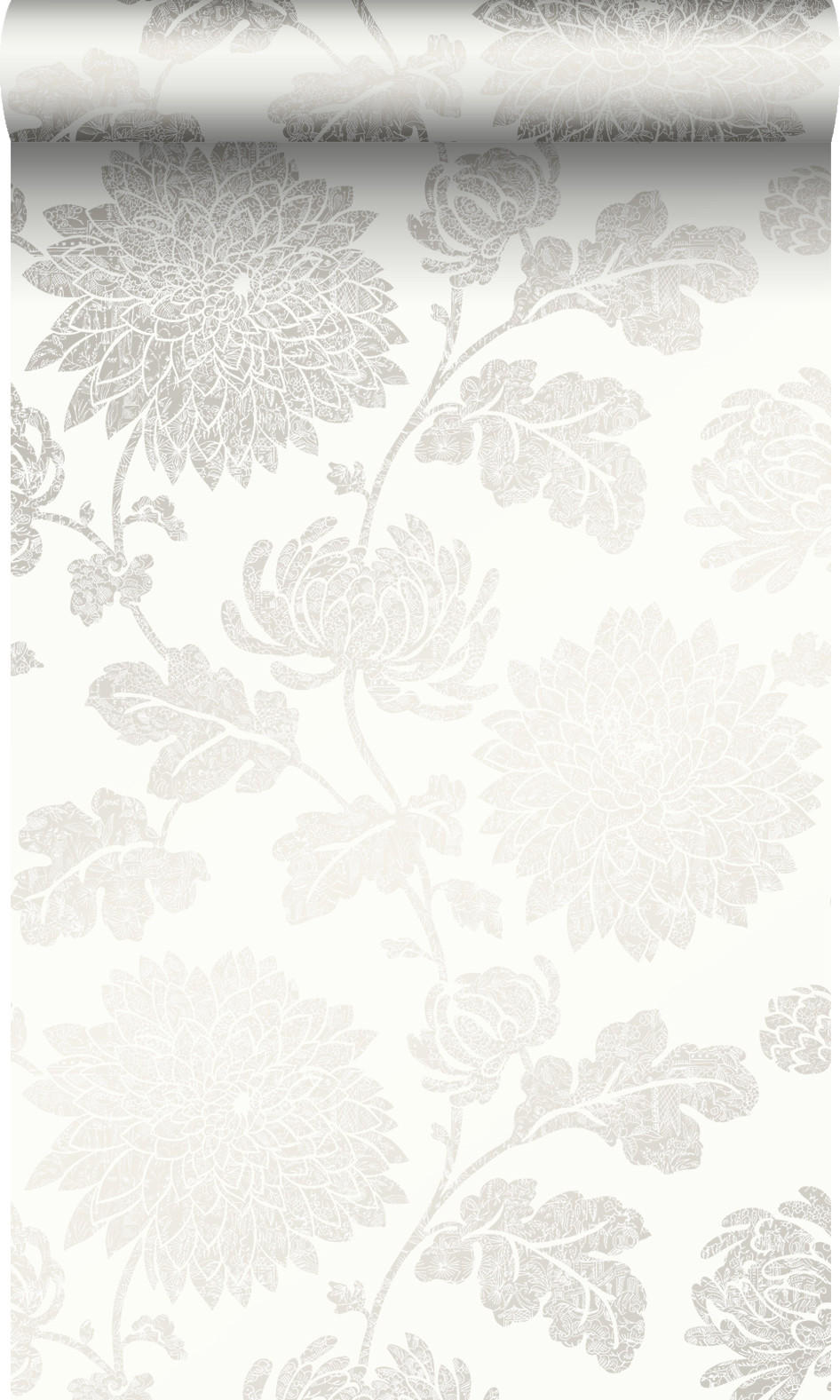 TAPETE Blumen 53 cm x 10.05 m - Weiß, Papier (53/1000cm) - Origin Wallcoverings