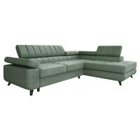ECKSOFA Nord Premium, Seite: Rechts - Anthrazit/Mintgrün, Holz/Textil (264/203cm) - MIRJAN24