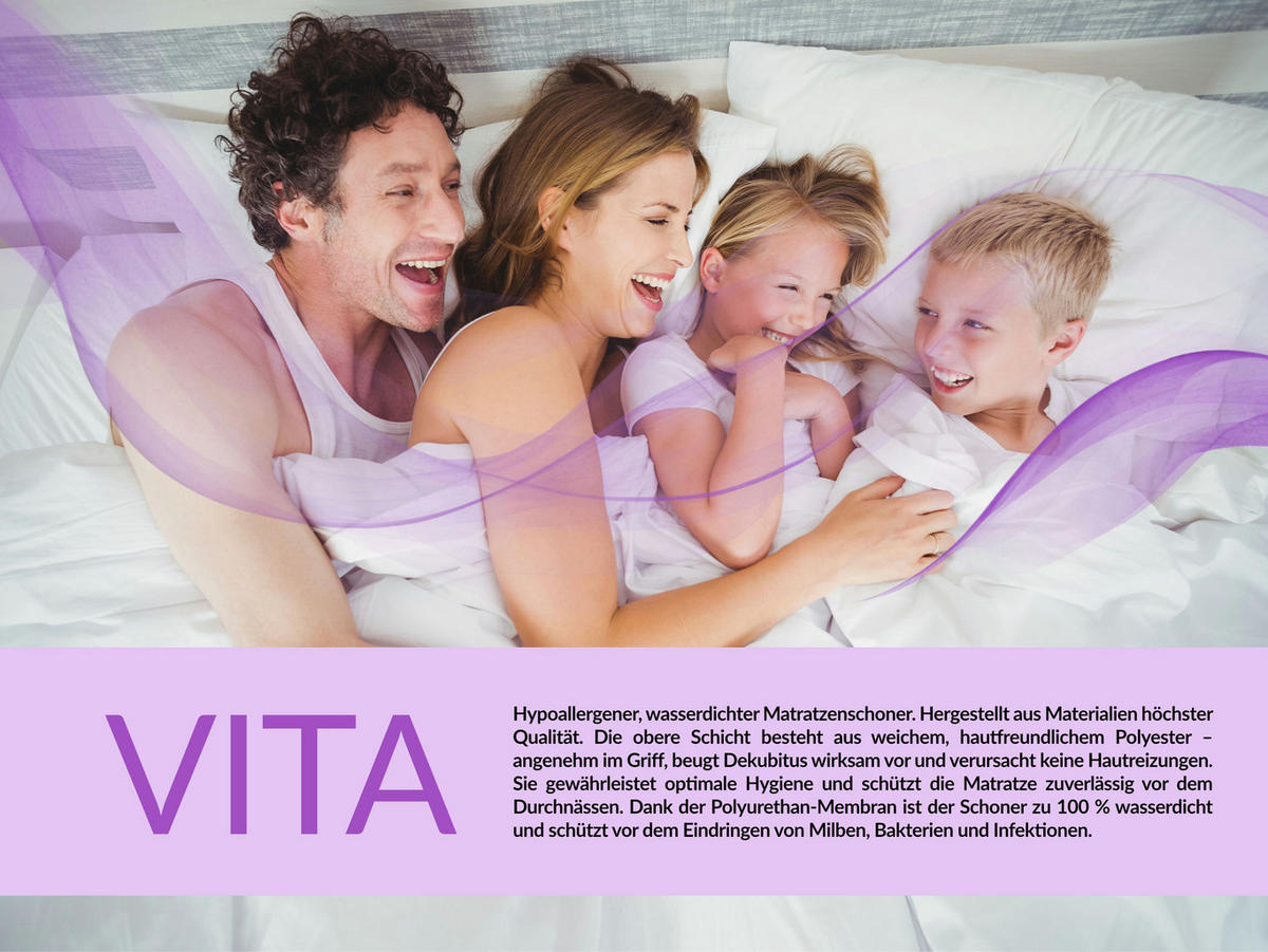 MATRATZENSCHONER VITA 180/200 - Weiß, Textil (180/200cm) - MKS