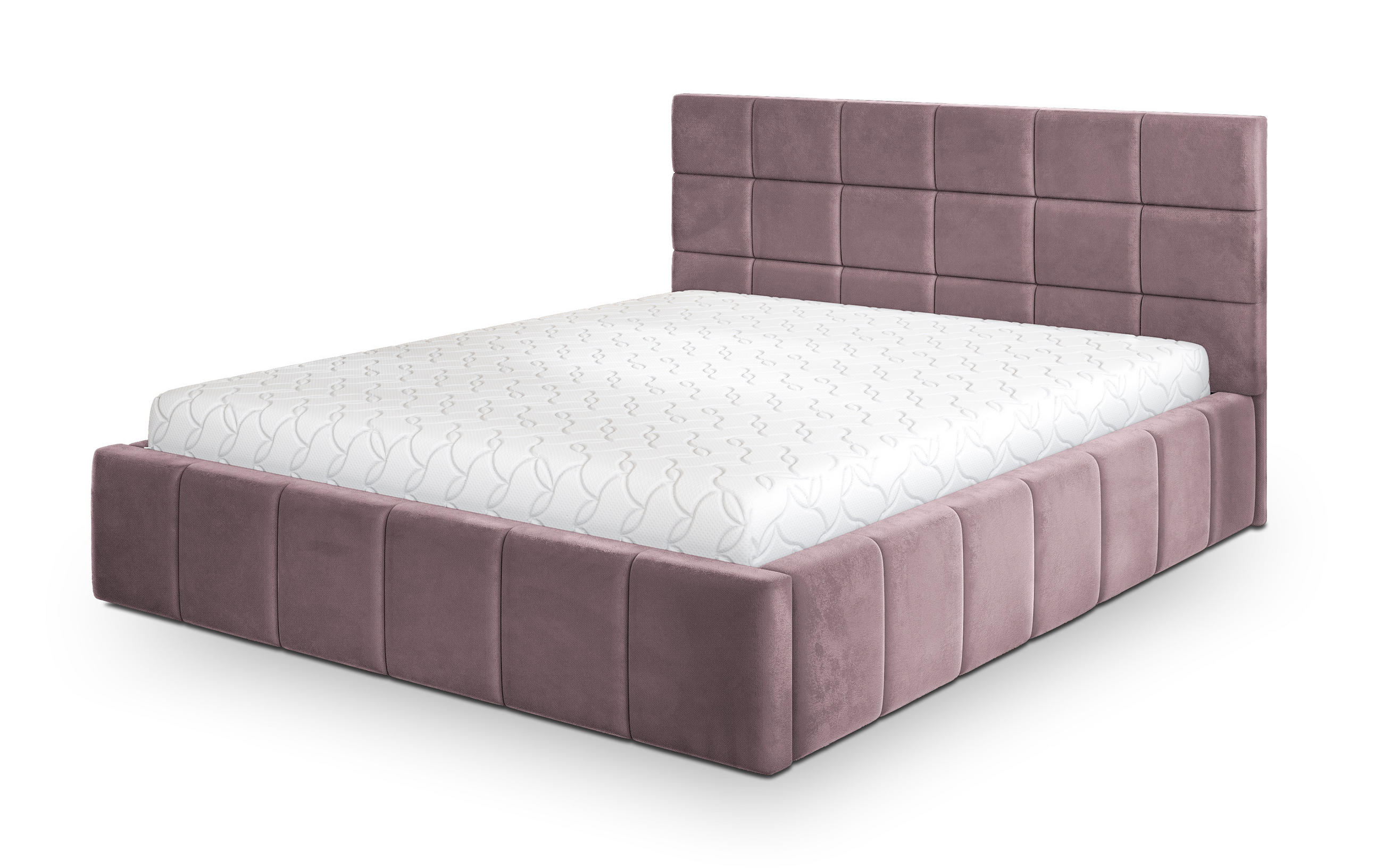 POLSTERBETT VERTO 140x200 cm mit Bettkästen - Rosa - Rosa, Holz (140/200cm) - MASSENO