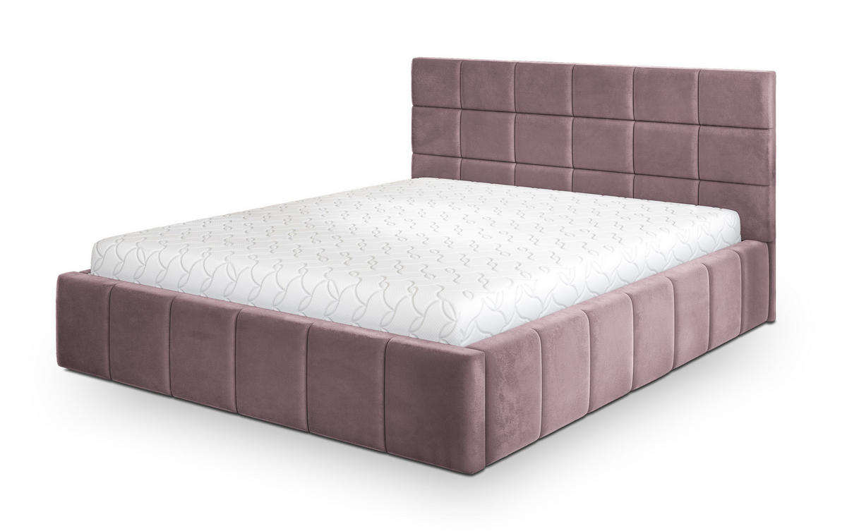 POLSTERBETT VERTO 160x200 cm mit Bettkästen - Rosa - Rosa, Holz (160/200cm) - MASSENO