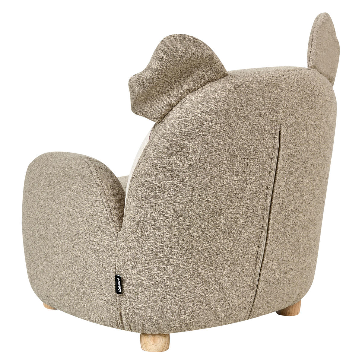 KINDERSESSEL Koala Stoff Taupe Hervik - Taupe, Textil (55/63/49cm) - Beliani