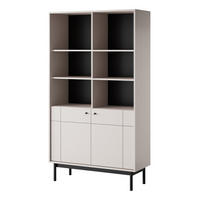 BÜCHERREGAL Japandies Greige 104 cm - Taupe, Holzwerkstoff (103.5/184.6/39cm) - Selsey