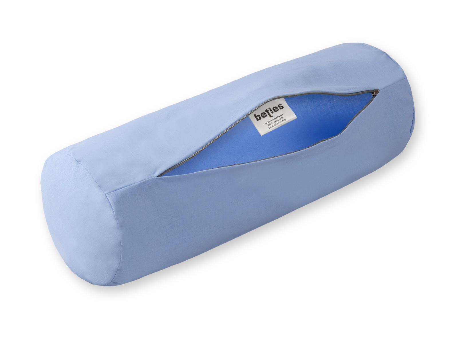 NACKENROLLENBEZUG Basic 100% Baumwolle hellblau 40/15 cm - Hellblau, Textil (15/40cm) - beties Heimtextil