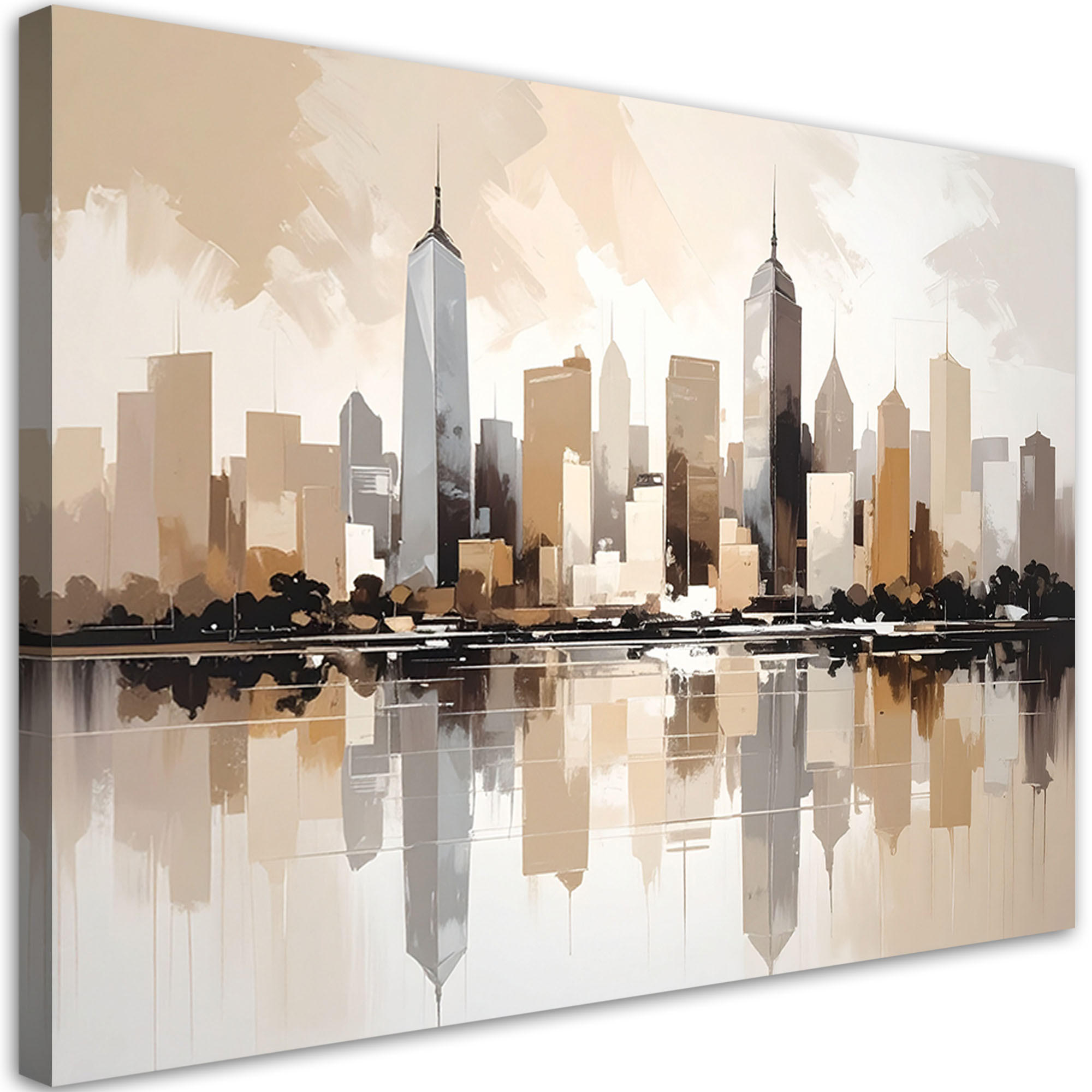 LEINWANDBILD Städte & Architektur 100x70cm - Beige, Textil (100/70cm) - Feeby