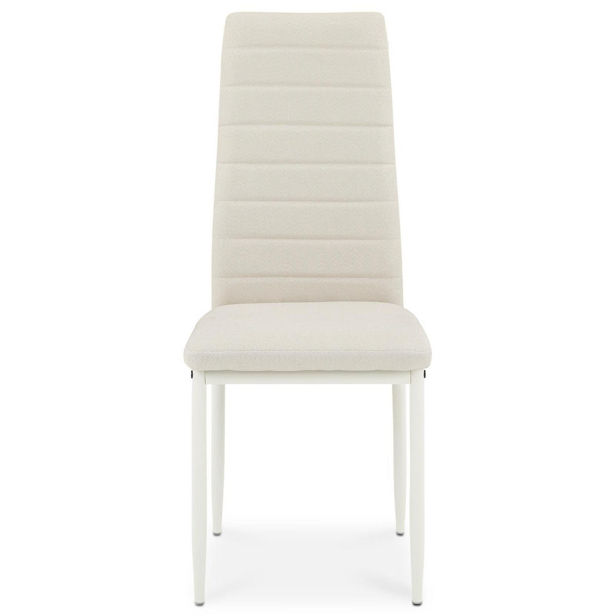ESSZIMMERSTÜHLE NATHALIE 4er-Set cremeweiß - Creme, Textil/Metall (43/100/50cm) - IDIMEX