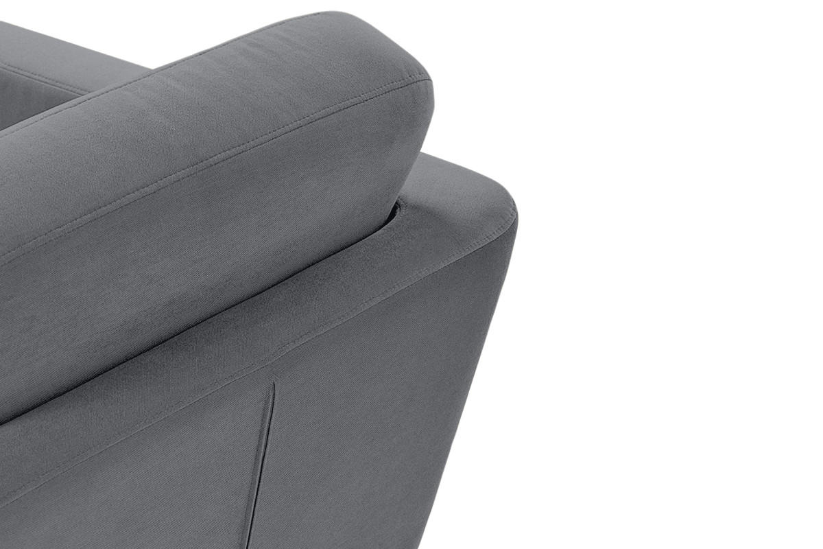 SESSEL TAGIO Massivholz-Beine, grau - Braun/Grau, Buchenholz/Textil (86/80/88cm) - KONSIMO®