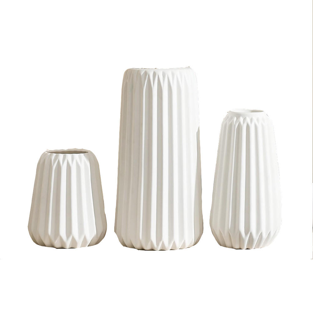 VASE 20 cm Keramik - Weiß, Keramik (20cm) - LIBRATON