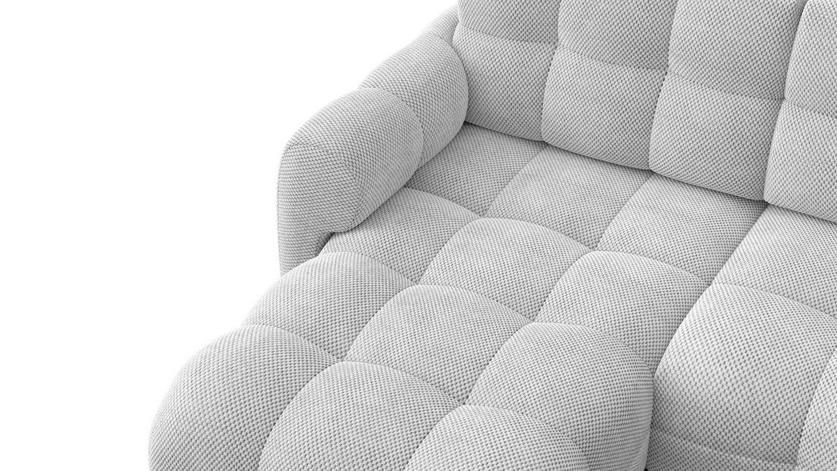 ECKSOFA MELLOW 4-Sitzer, hellgrau - Hellgrau/Schwarz, Holz/Textil (262/156cm) - Courtois Laville