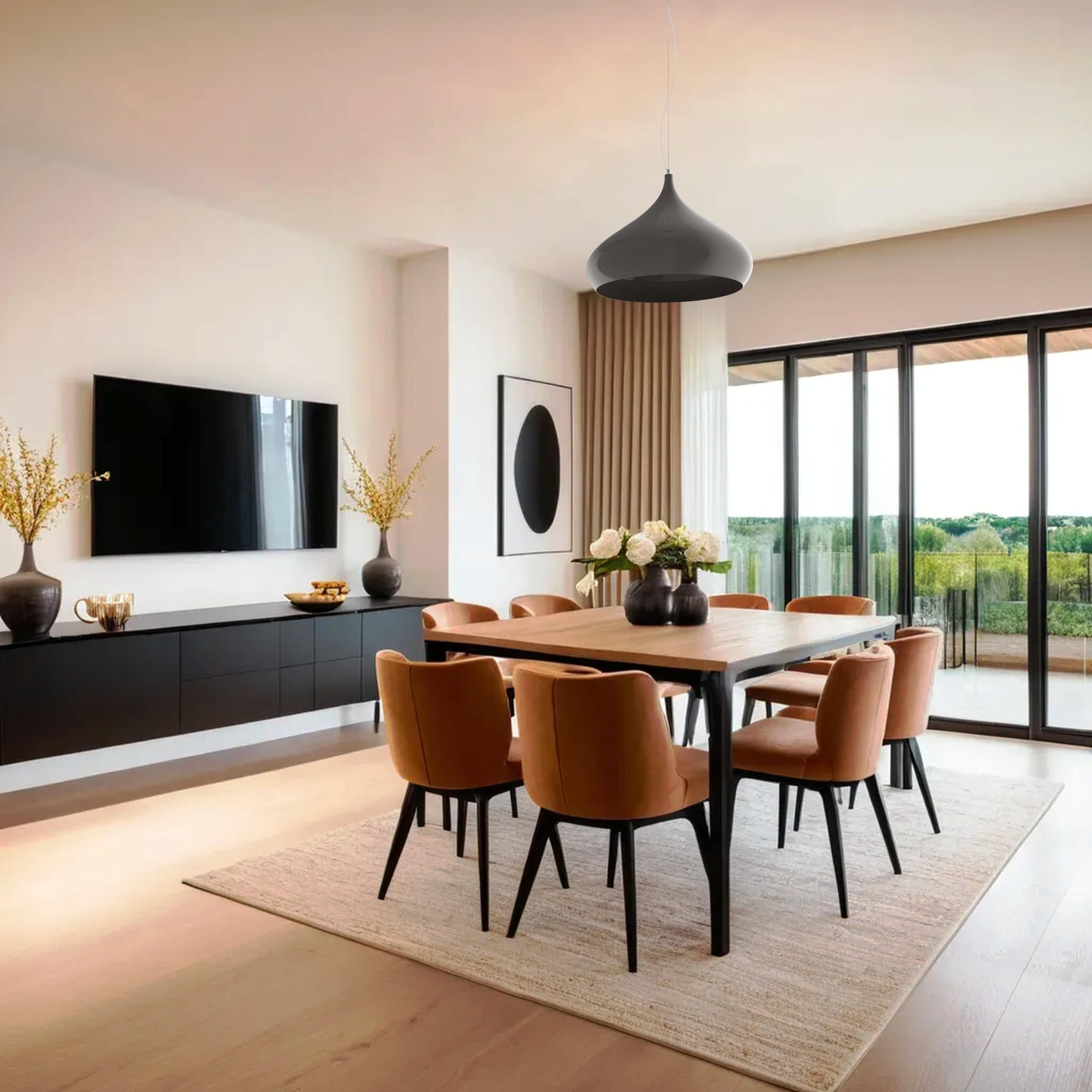 HÄNGELEUCHTE - Graubraun, Metall (60/60/55cm) - Lumicom