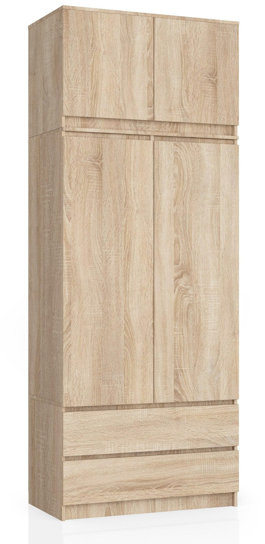 KLEIDERSCHRANK Eiche Sonoma 234/90/51 - Sonoma Eiche, Holzwerkstoff (90/234/51cm) - RAUMHIRSCH FURNITURE