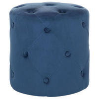 POUF Corolla 40/40/40 cm - Blau, Textil (40/40/40cm) - Beliani