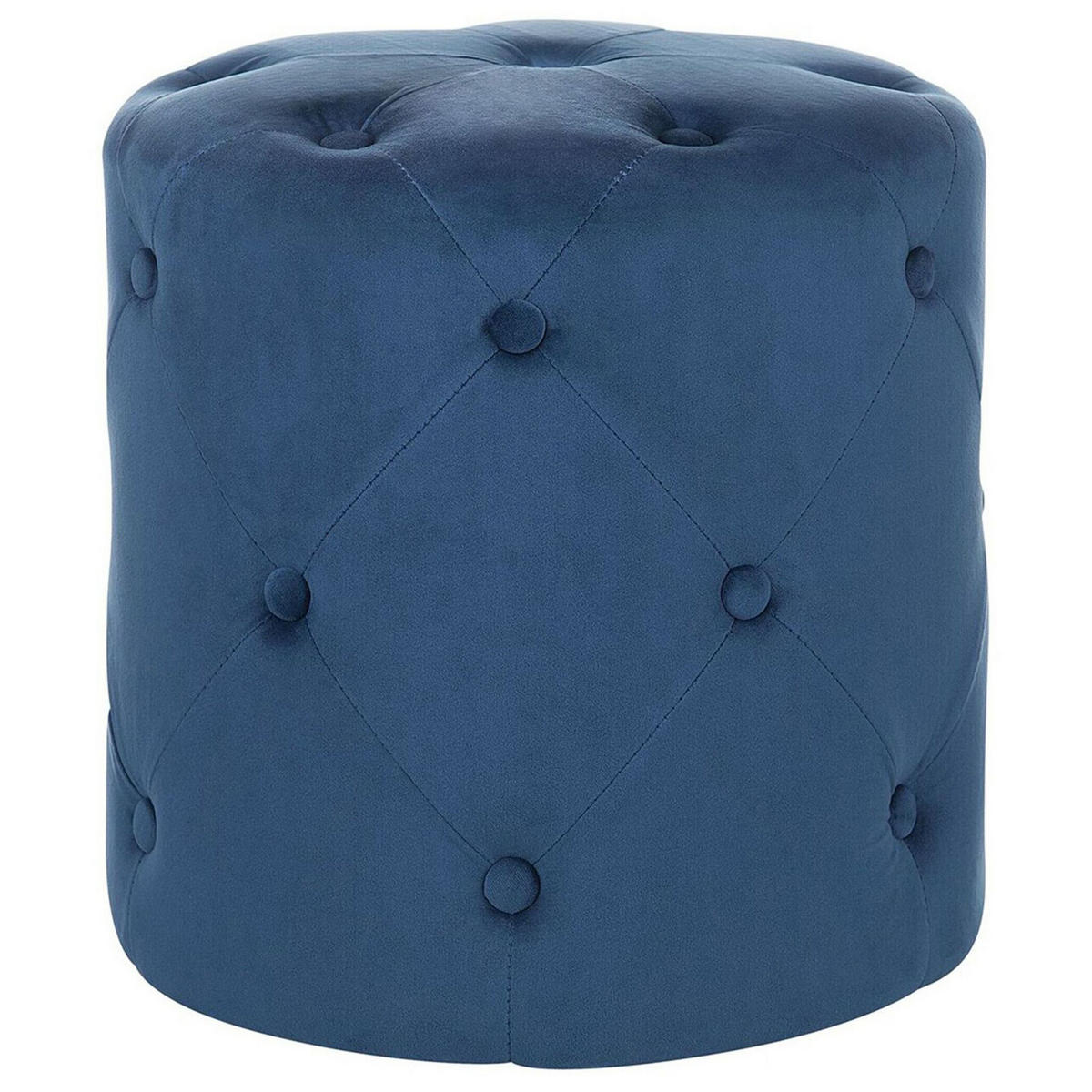 POUF Corolla 40/40/40 cm - Blau, Textil (40/40/40cm) - Beliani