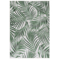 TEPPICH Outdoor Flachgewebe Palmen-Dessin Polypropylen Terrasse Grün Rechteckig 120x170 - Grün, Textil (120/170cm) - KADIMA DESIGN