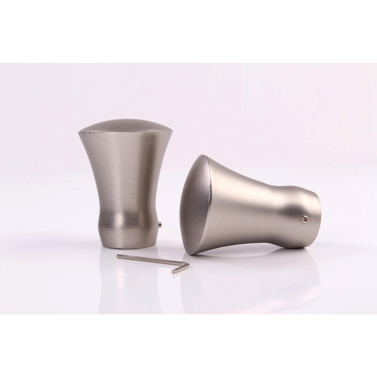 GARDINENSTANGE 1-Lauf Kegel - Silberfarben, Metall (320cm) - Deco-Raum