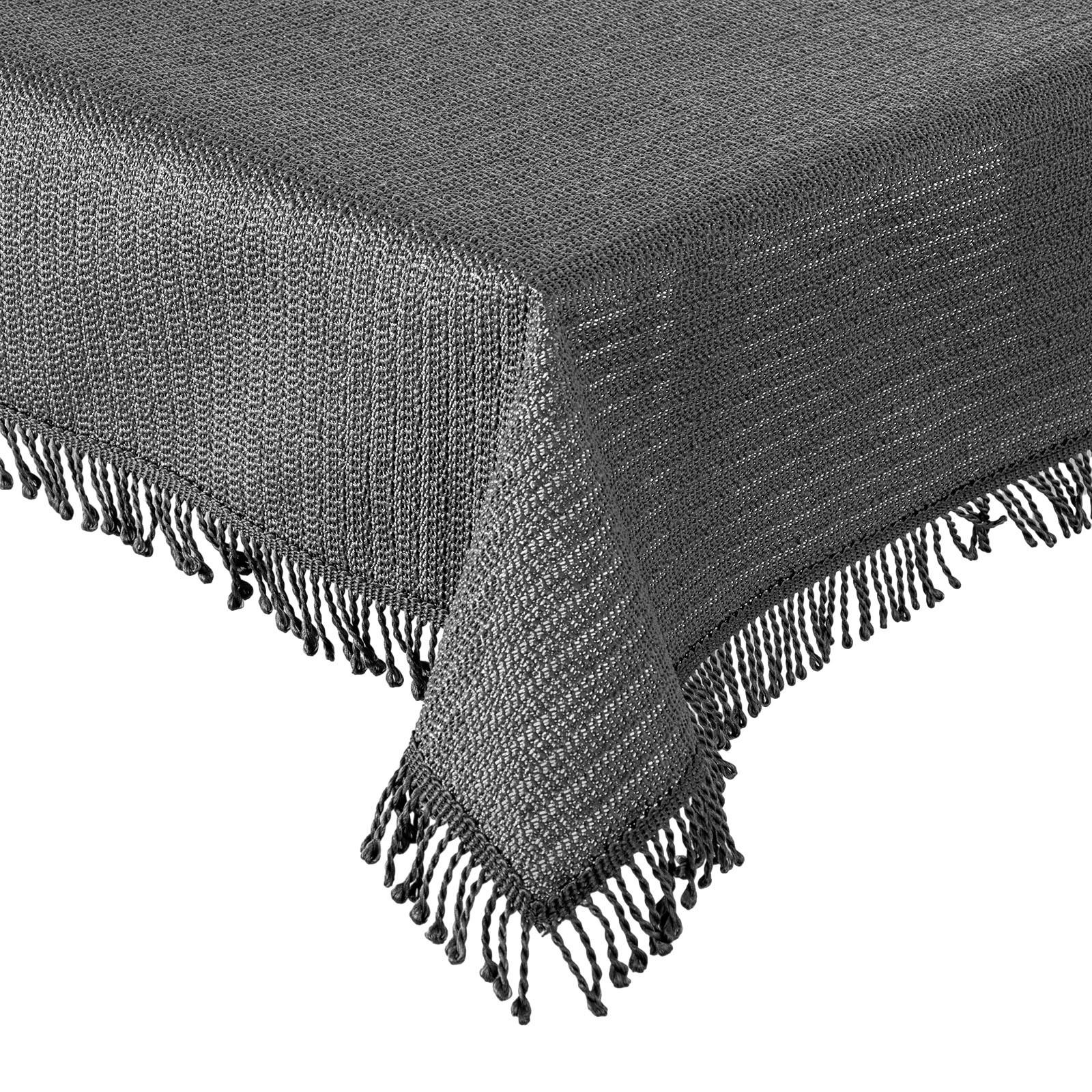 TISCHDECKE Gartentischdecke Anthrazit 160x220 cm oval Weichschaum - Anthrazit, Textil (160/220cm) - TiborTex