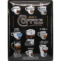 BLECHSCHILD 30/40 cm Coffee & Chocolate Anatomy of Coffee - Multicolor, Metall (30/40/0.2cm) - Nostalgic-Art