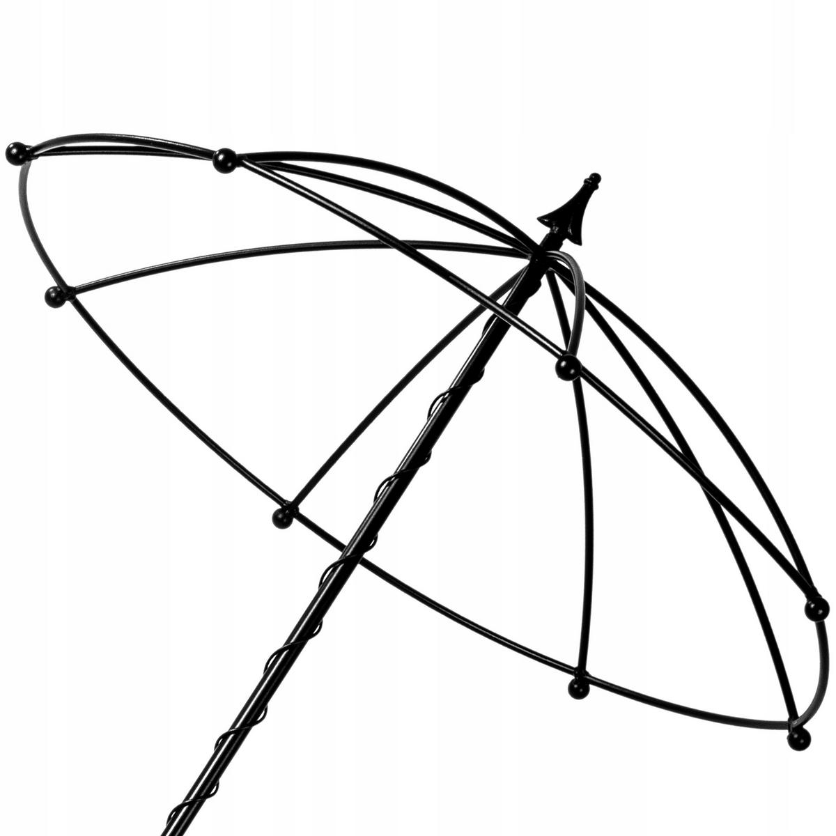 GARTENSCHIRM 190 cm - Schwarz, Metall (78/190cm) - KADAX