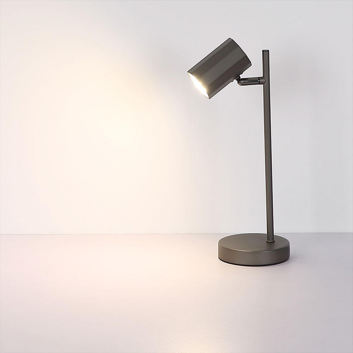 TISCHLEUCHTE grau Flexibel verstellbar - Grau, Metall (16.5/12/35cm) - Globo Lighting