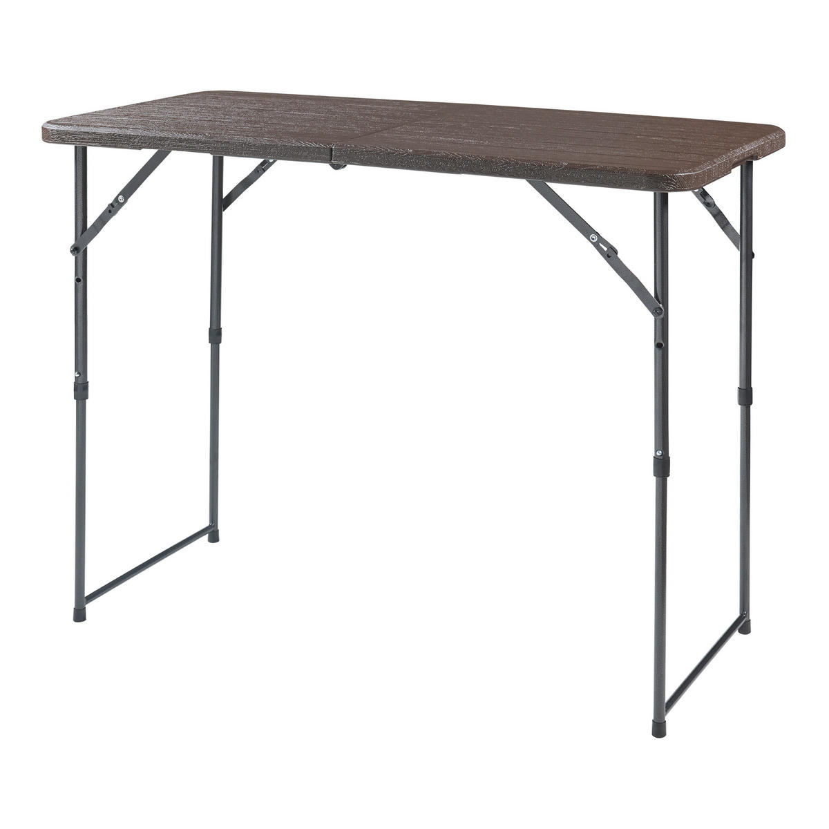 KLAPPTISCH Adelfia - Braun, Kunststoff/Metall (120/60/90cm) - [en.casa]