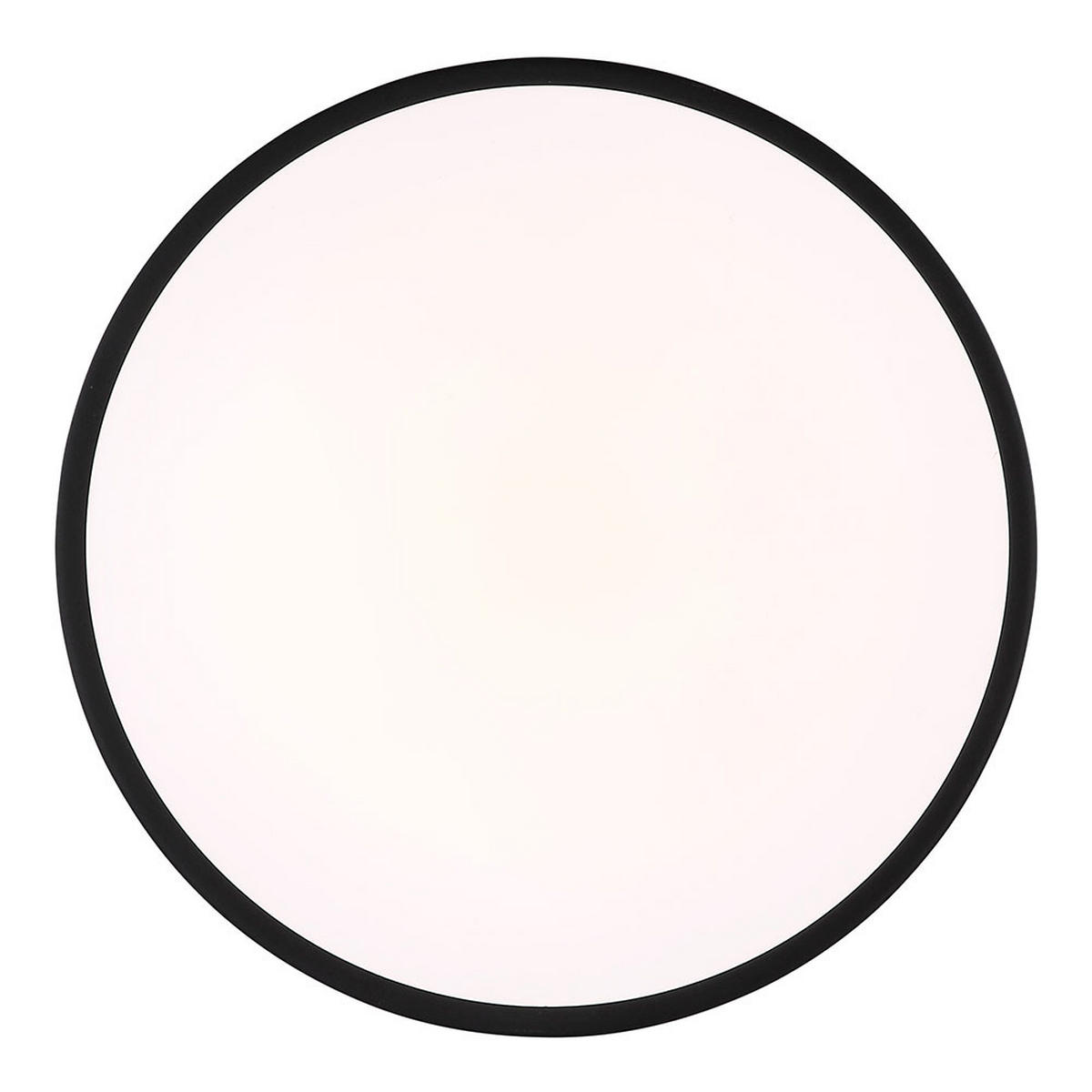 DECKENLEUCHTE LED Metall Schwarz matt CCT - Schwarz, Metall (37.8/37.8/7cm) - Globo Lighting