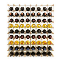 WEINREGAL Vinotega Mod Metal 92,5x82,5x24,5 cm 8x9 Flaschen Massives Kiefernholz Natur - Naturfarben, Holz (82.5/92.5/24.5cm) - PROREGAL