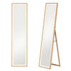 GANZKÖRPERSPIEGEL 40 x 160 cm Standspiegel mit LED-Lichte, Eiche - Eichefarben, Glas (40/160/5cm) - HOMCOM