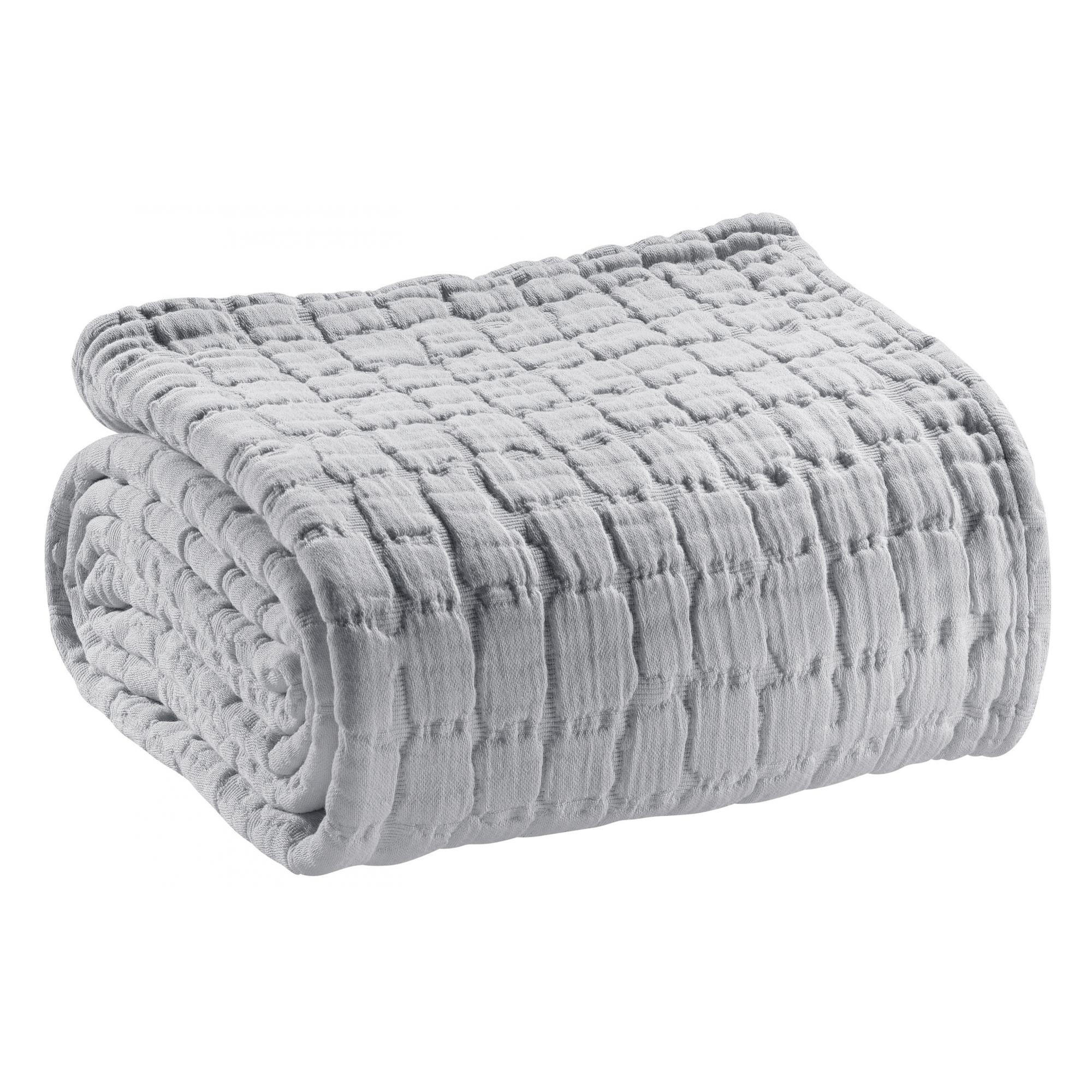 BETTÜBERWURF Swami perlweiß 240 x 260 cm - Hellgrau, Textil (240/260cm) - Vivaraise