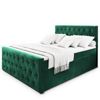 BOXBETT FONDI 180x200 cm mit Matratze und Topper - Grün - Grün, Holz (180/200cm) - MASSENO