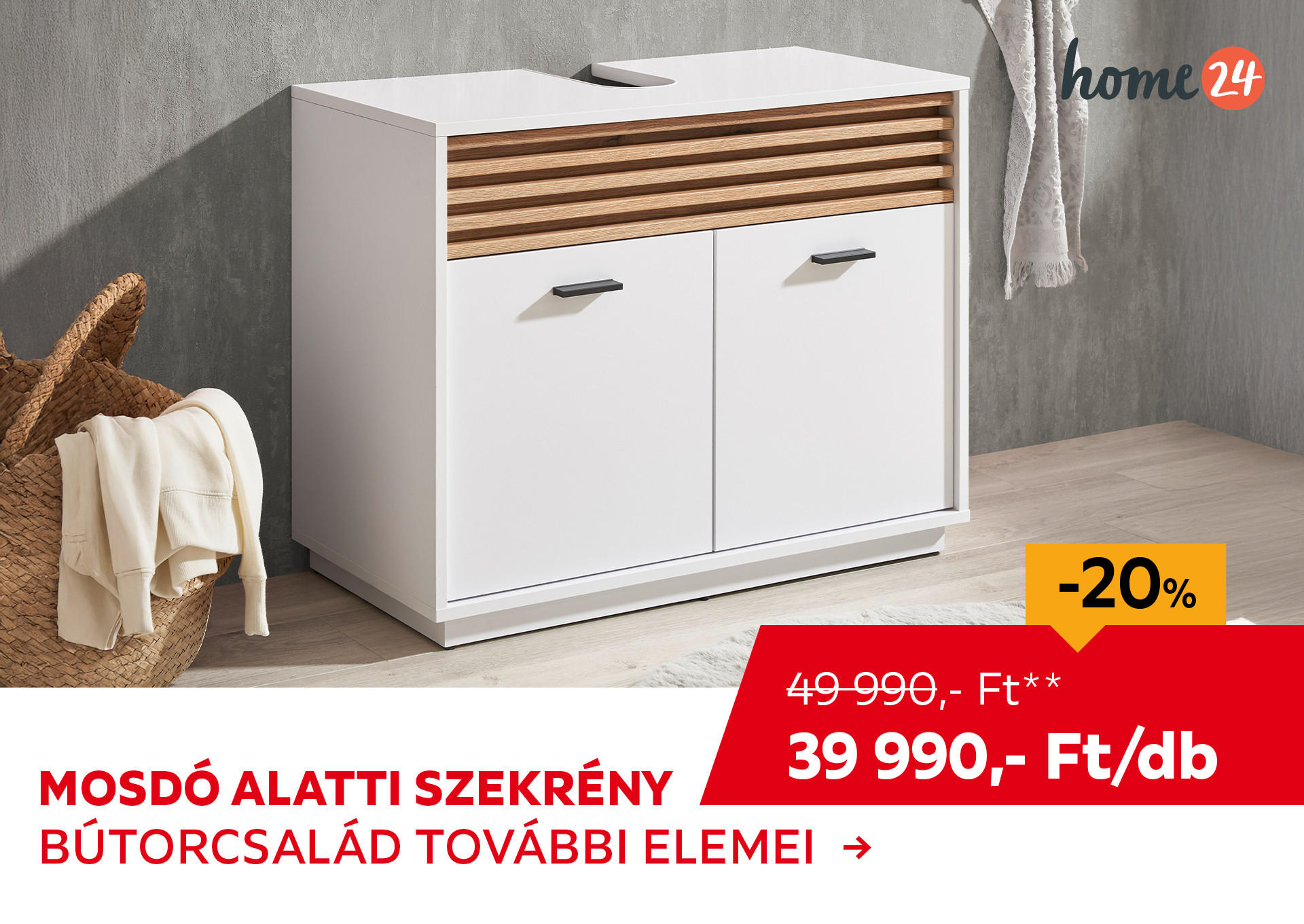 MOSDÓ ALATTI SZEKRÉNY Kiemelt termék 49990 Ft.- helyett 39990 Ft.-